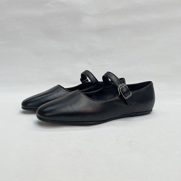 2025秋季新款玛丽珍鞋女法式单鞋平底方头真皮浅口羊皮奶奶鞋女