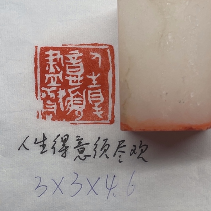 青田石印石人生得意须尽欢