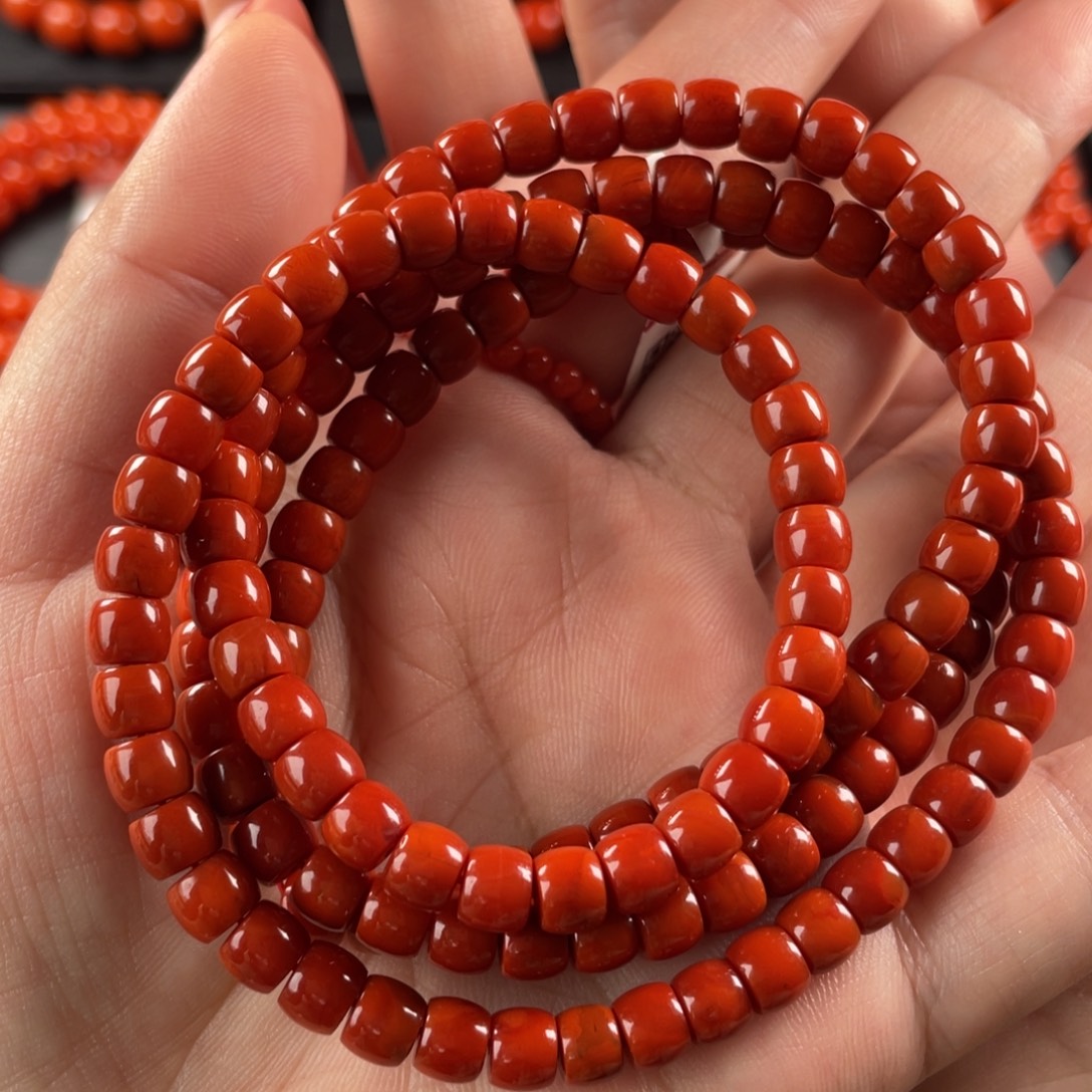 南红玛瑙未镶嵌手链妞5.8