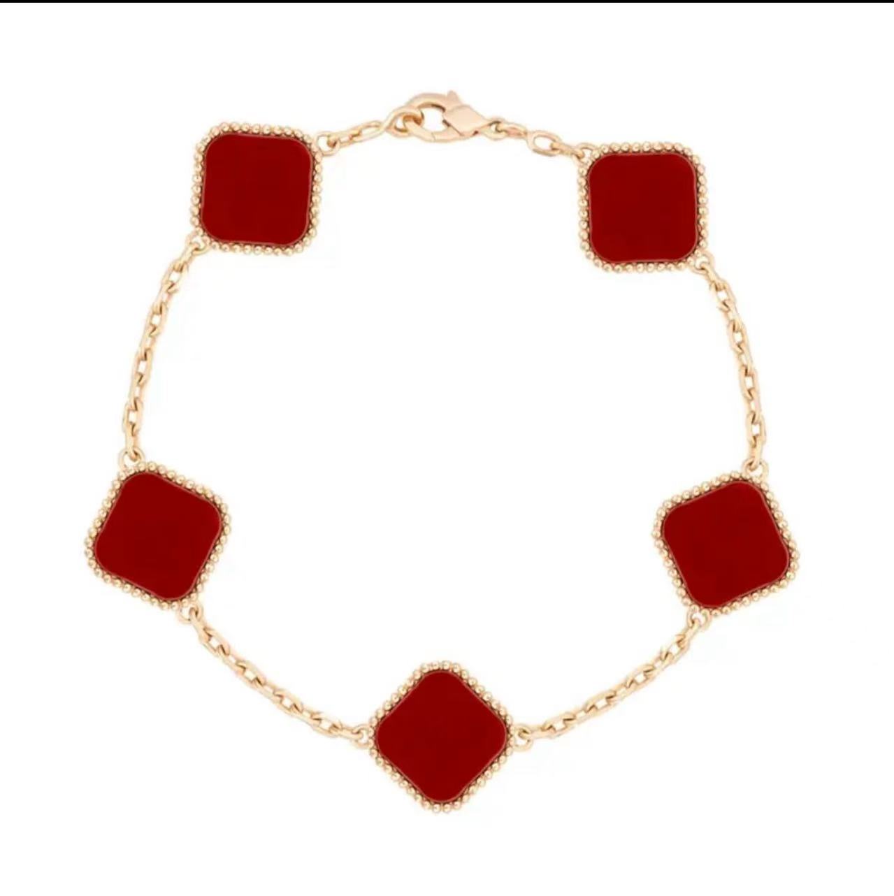 合金手链 TT高定 定制五花四叶幸运草手链 百搭款