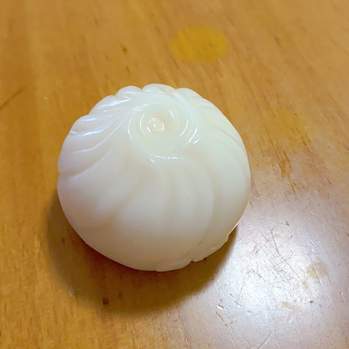 白玉包子手把件蒸蒸日上石雕装饰摆件手工雕刻