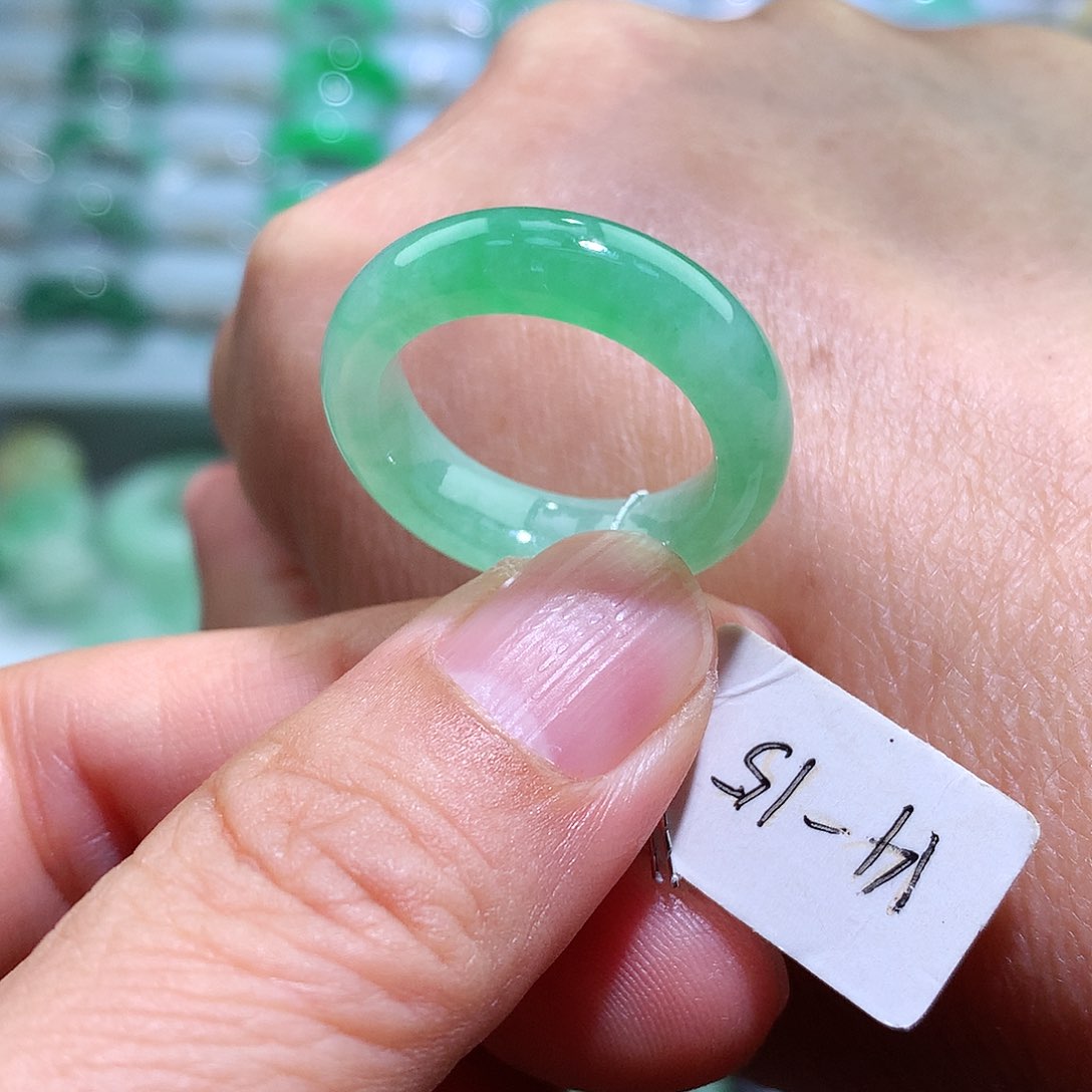 翡翠戒指未镶嵌旷**M14-15号