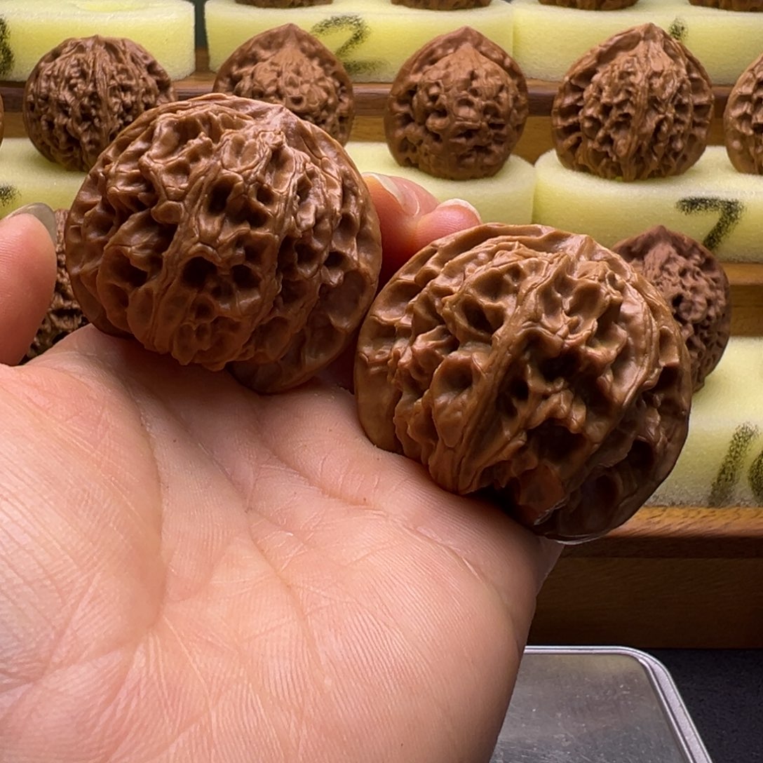 文玩核桃吊坠苹果园手把件44