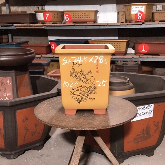 紫砂紫砂花盆包邮