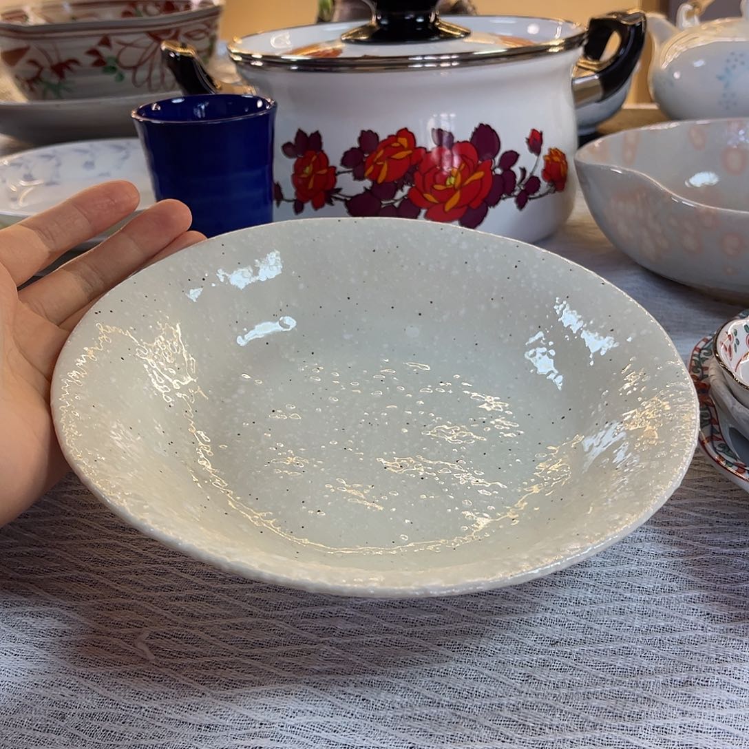 瓷片雪花釉奶油风盘子来咯33