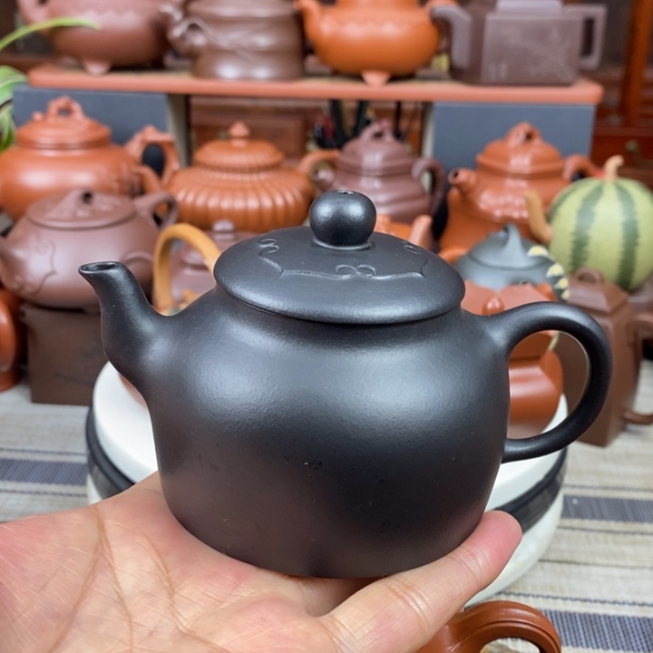 紫砂茶壶小如意230cc原矿一厂老紫泥捂灰