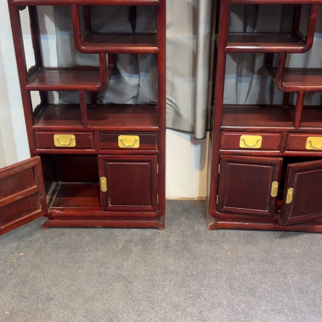 默***默黑酸枝木类架子博古架