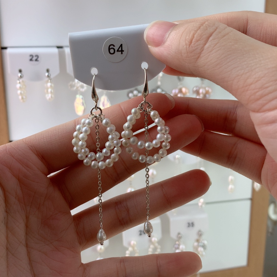 未镶嵌耳饰淡水珍珠