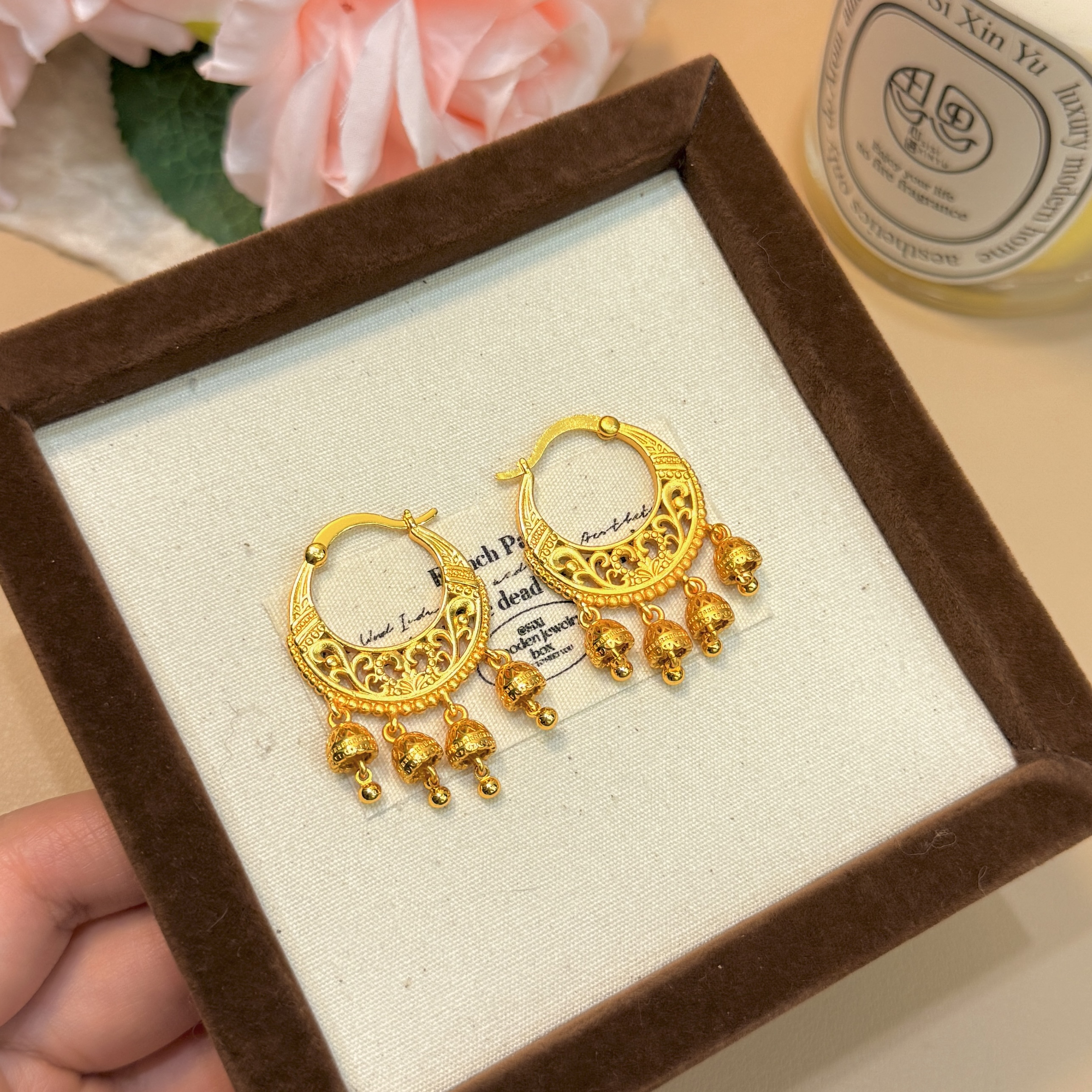 铜合金耳饰 C679时尚百搭金色耳环