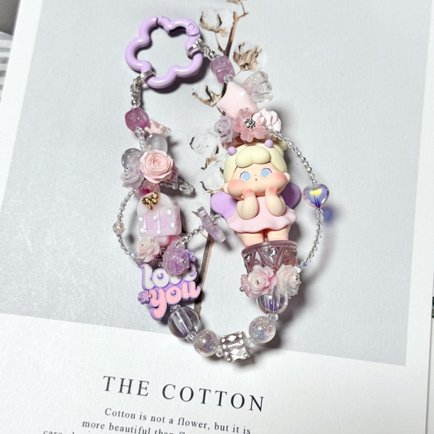 【直播间拍】原创设计DIY正版萌粒手机链合金钥匙扣直播定制