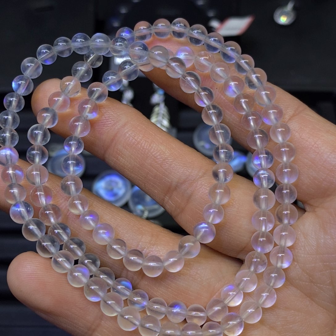 月光石手链未镶嵌泡*鱼