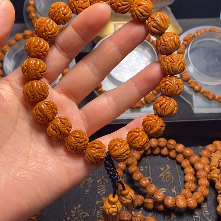 手串桃核龙鳞金蟾纹手持14