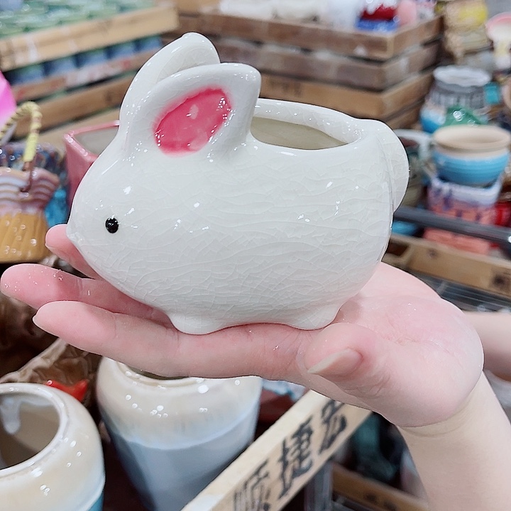 有孔，凑10元包邮陶瓷花盆发货！