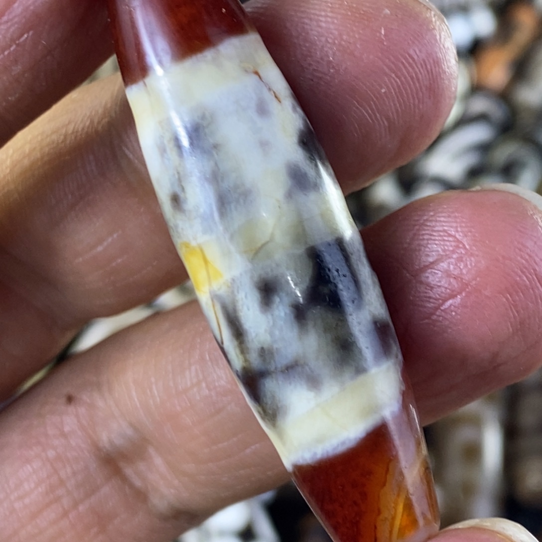 玛瑙/玉髓颈饰未镶嵌仿古三线