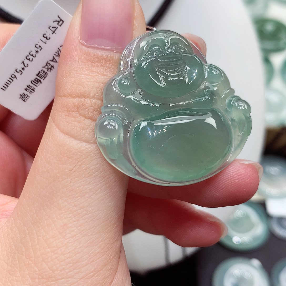 颈饰未镶嵌翡翠编号118，31.5/33.2/5.6