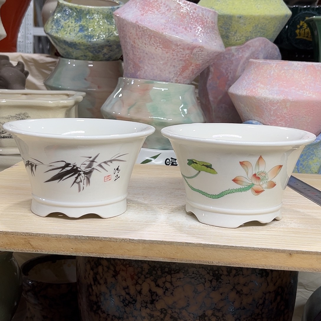 陶瓷绿植多肉微瑕花盆外口径：13*7.5