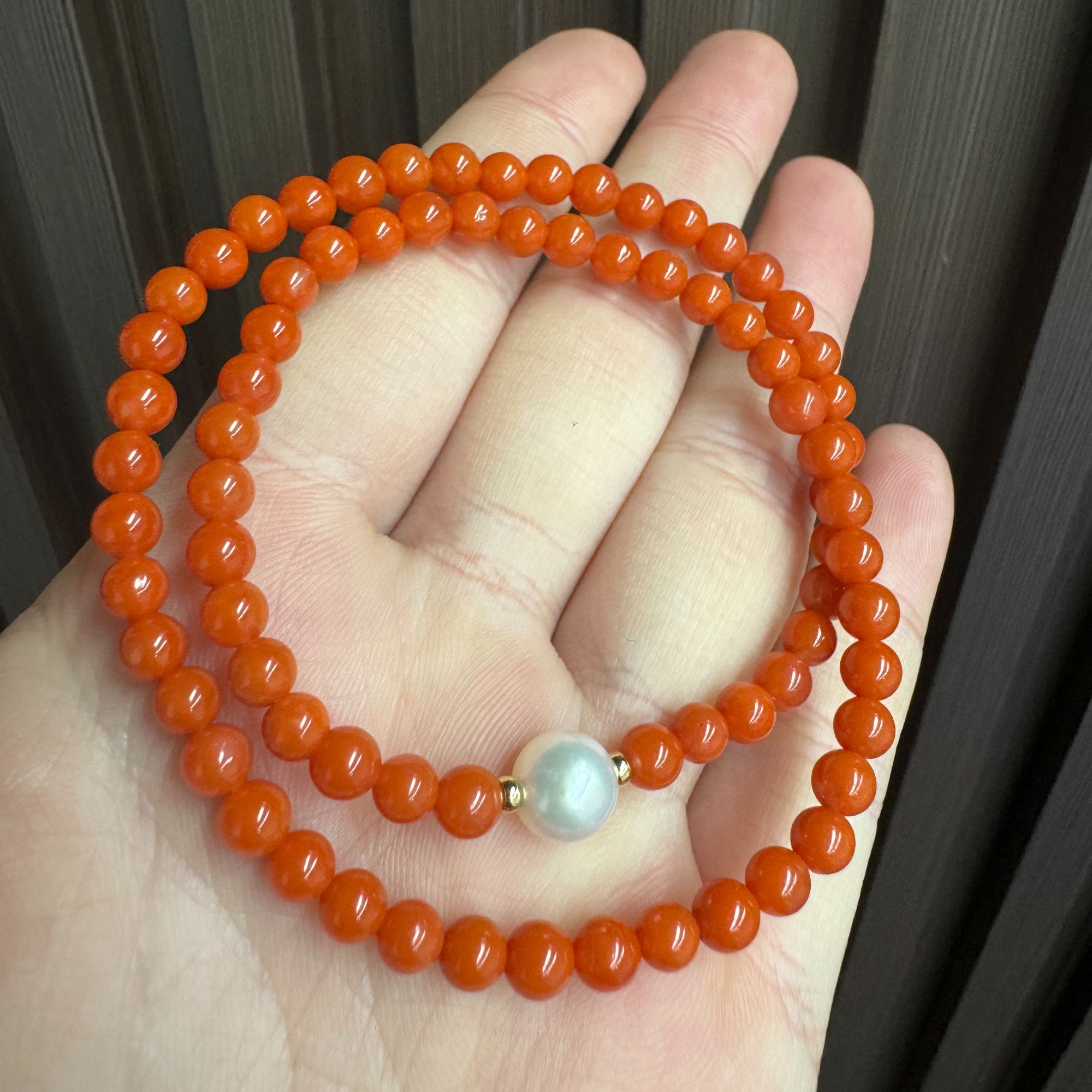 南红多圈设计款手串