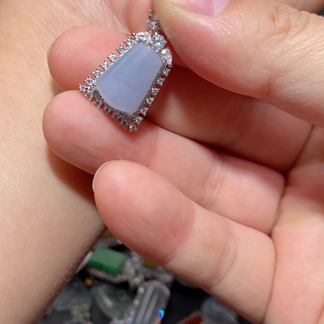 翡翠颈饰银S925镶嵌h j j m