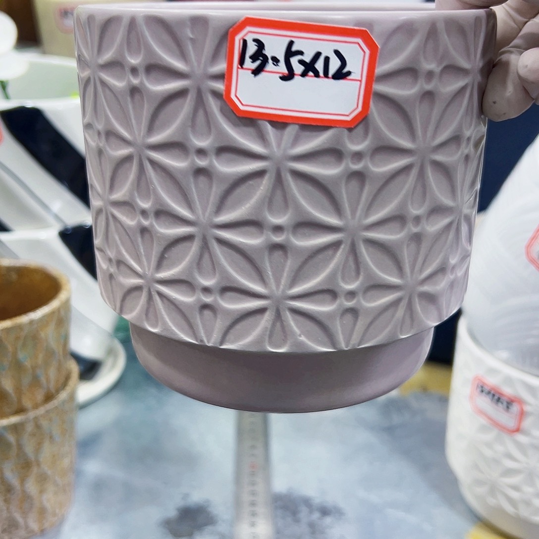 有孔外贸尾单陶瓷花盆凑单10米包邮