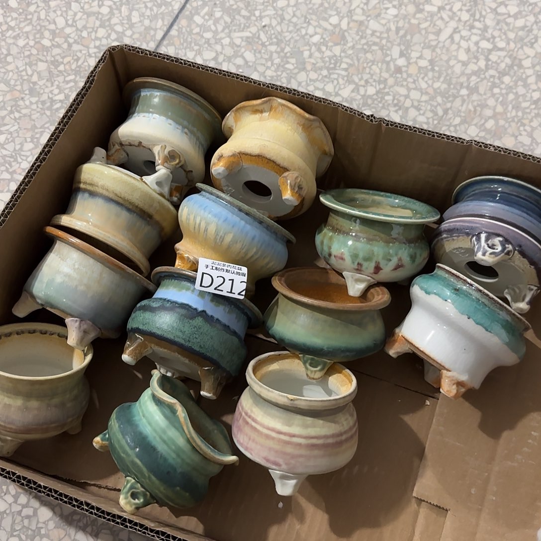 瓷片景德镇手工花盆