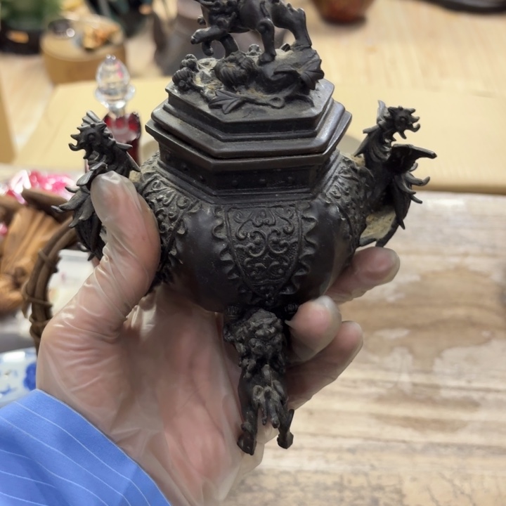 铜古美术学习物摆件