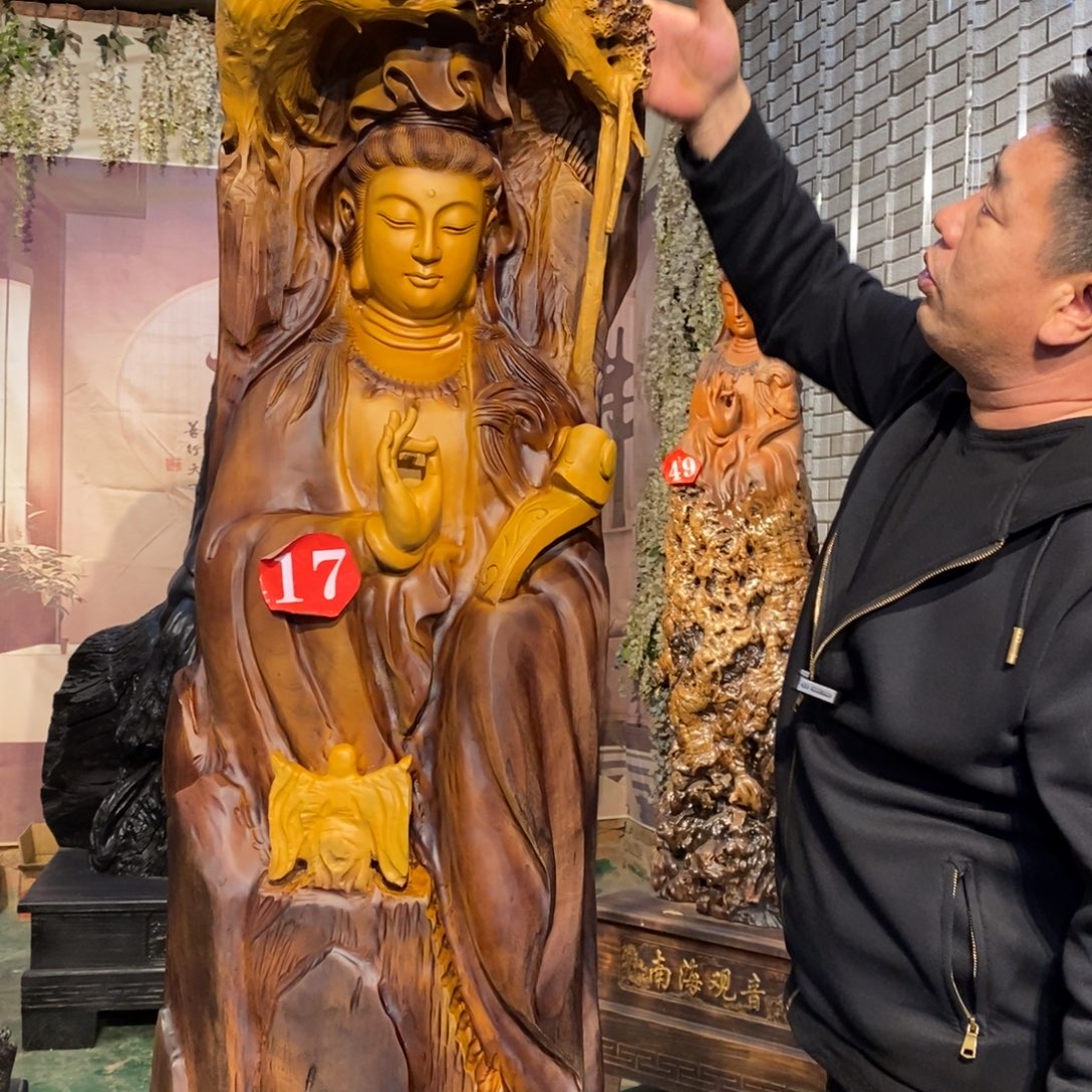 清***莲香樟木观音不包入户