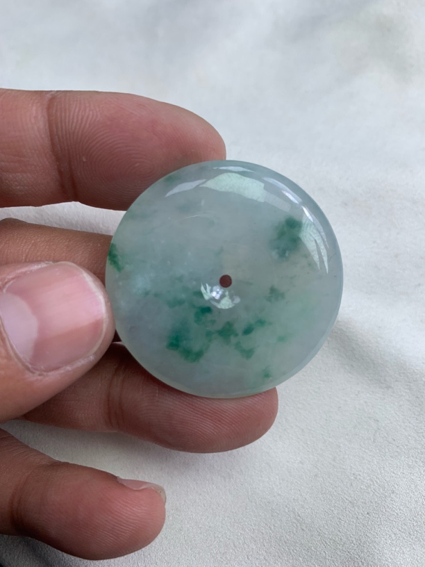 缅甸天然A货翡翠平安扣