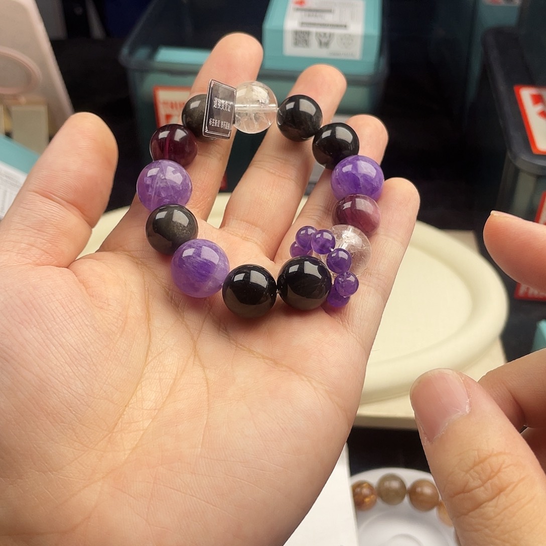 水晶银S925镶嵌手链