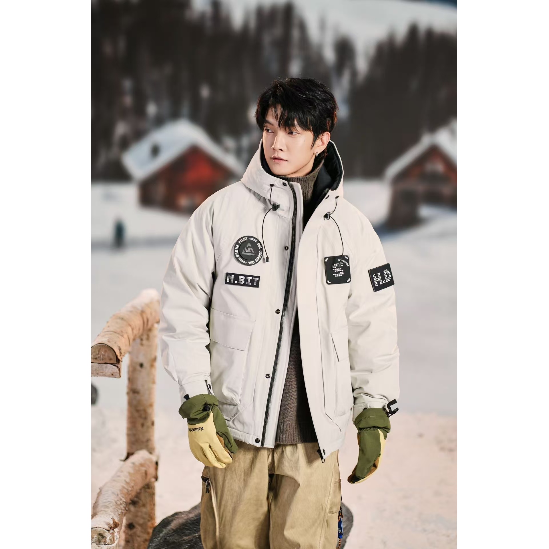 米色 过冬【新国标羽绒服】滑雪服石墨烯黑科技.冲锋衣外套Z-5231