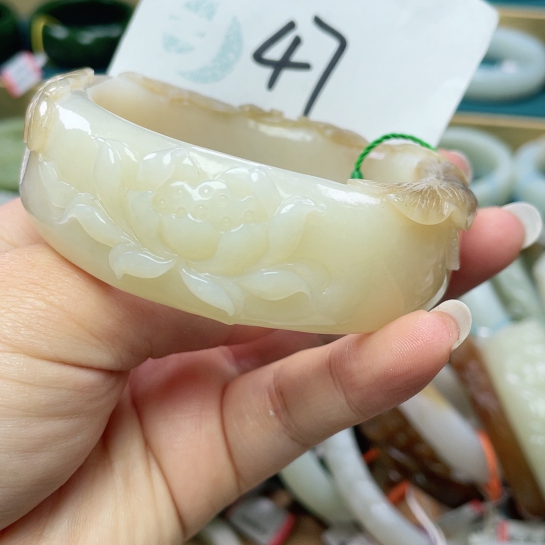 未镶嵌手镯和田玉圈口60