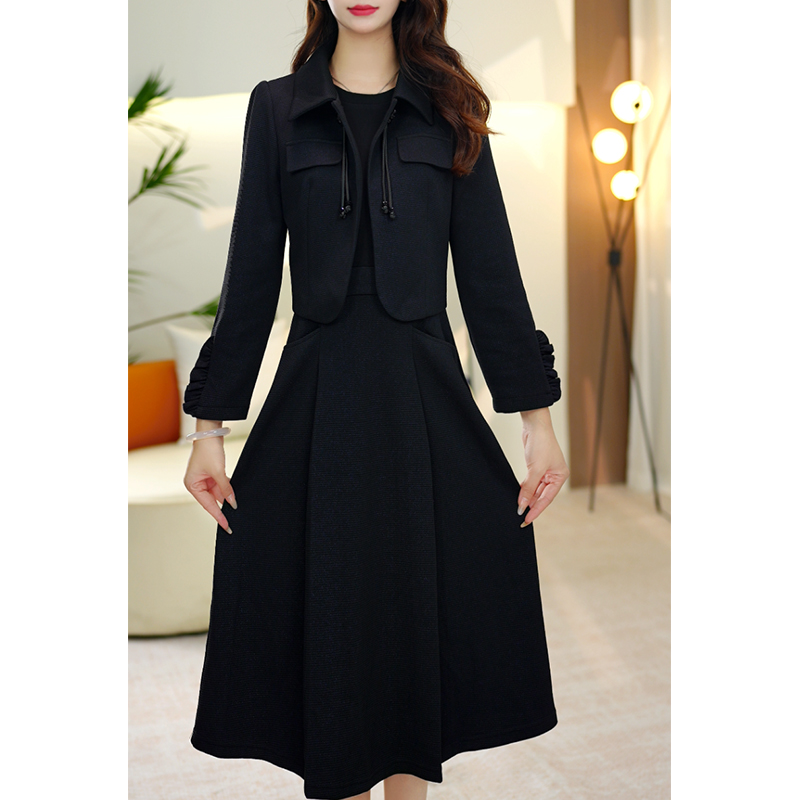 L5811 秋季2025时尚套装裙女设计感洋气法式上衣搭半身裙真两件套