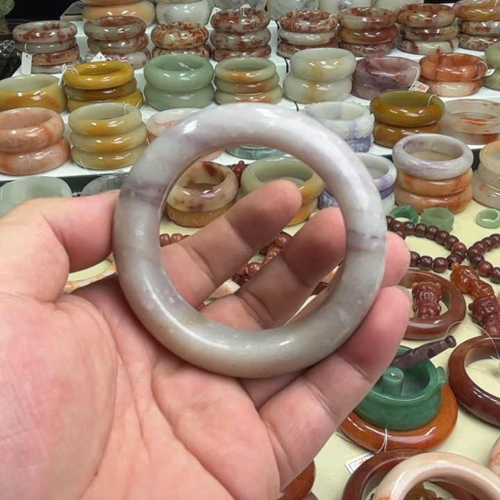 石英质玉紫玉59圈口未镶嵌