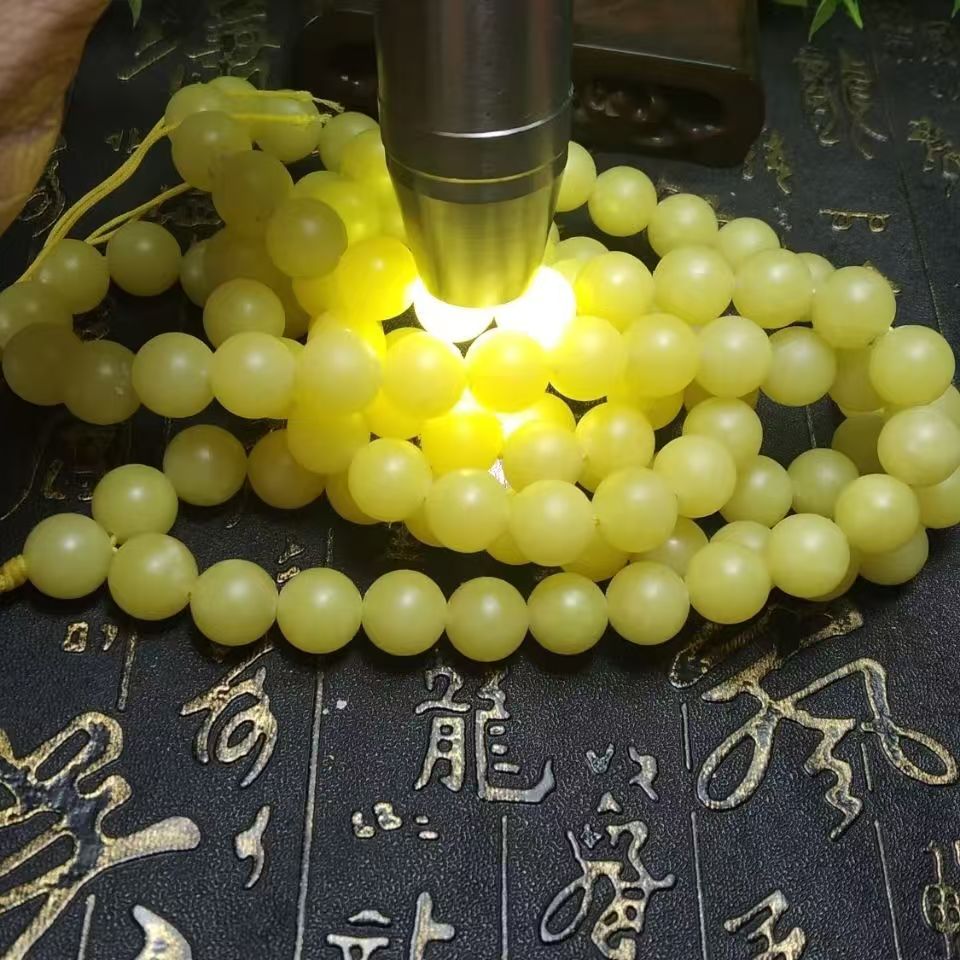 新疆若羌黄口项链卡10百搭108颗