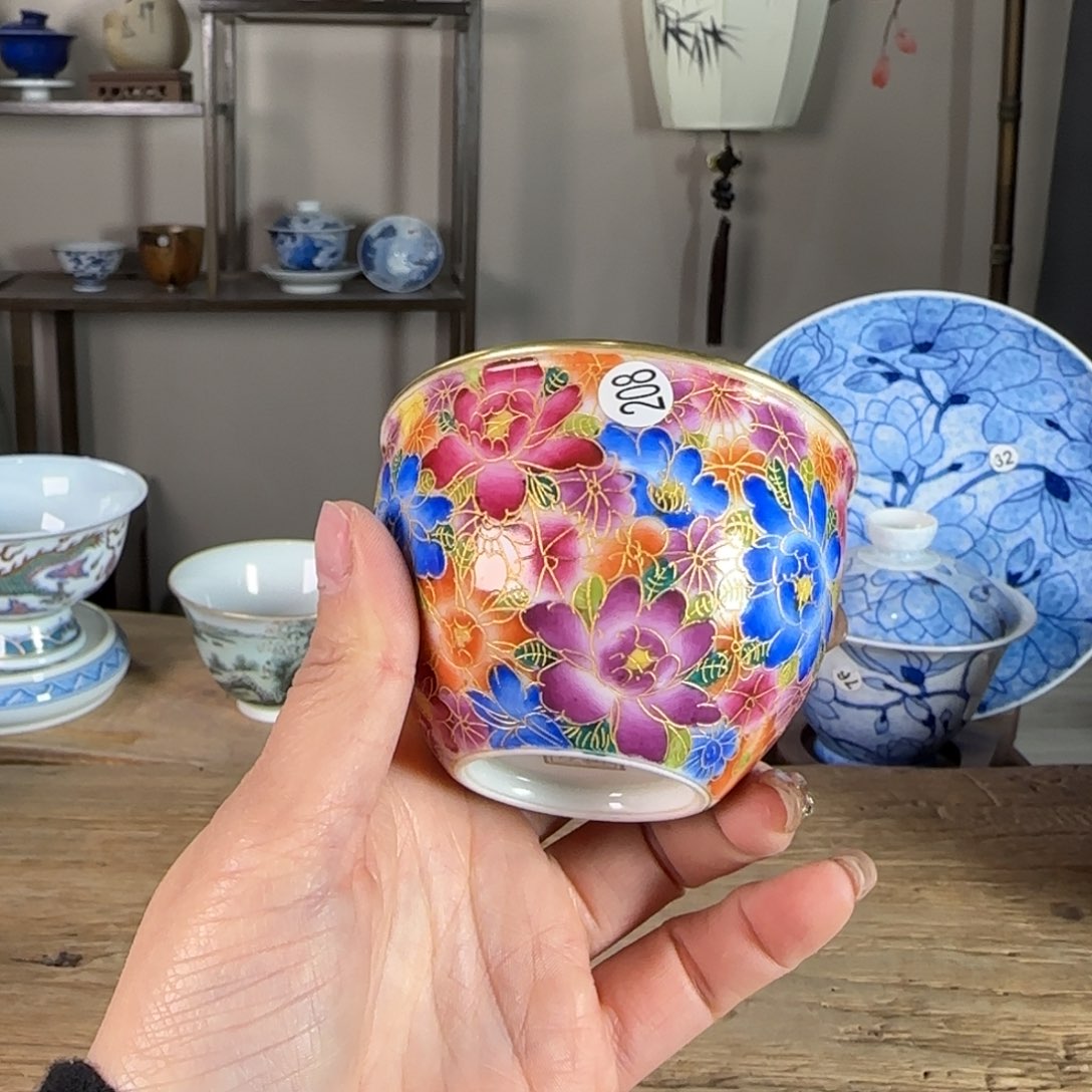 杯景德镇陶瓷柴烧多人