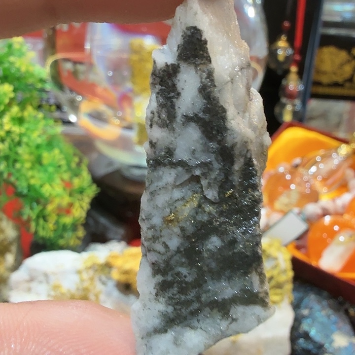 叶13.6g聚金阁天然明金矿标