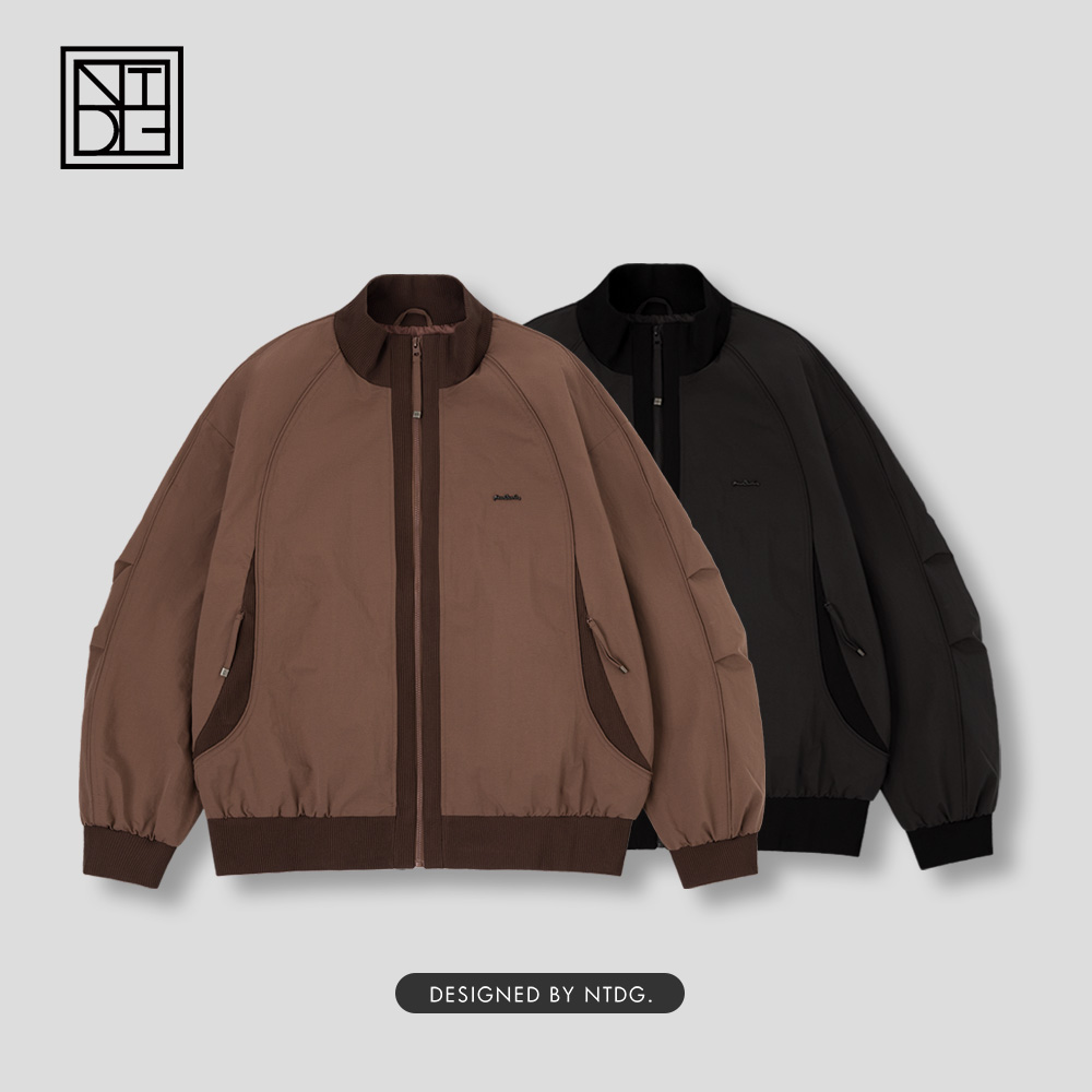 NTDG-ONE/南通大个秋季新款立领拼色棒球服夹克外套J11-2560