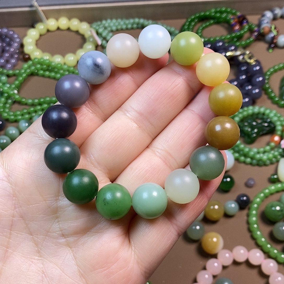 和田玉14mm手串未镶嵌奥*?