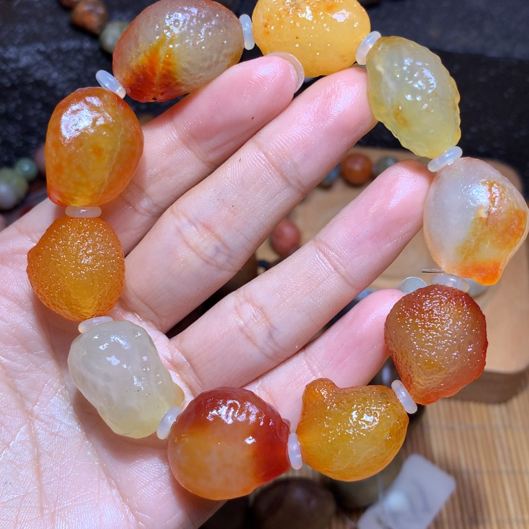 未镶嵌玛瑙/玉髓珠宝半成品