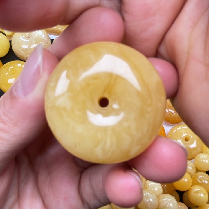 裸石蜜蜡未镶嵌蜜蜡平安扣重19.1