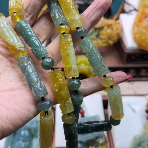 岫玉挂件未镶嵌链子