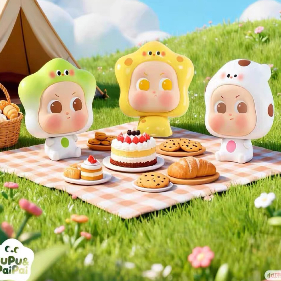 pupu＆paipai小食光萌粒萌粒盲盒盲袋生日惊喜公仔手办摆件