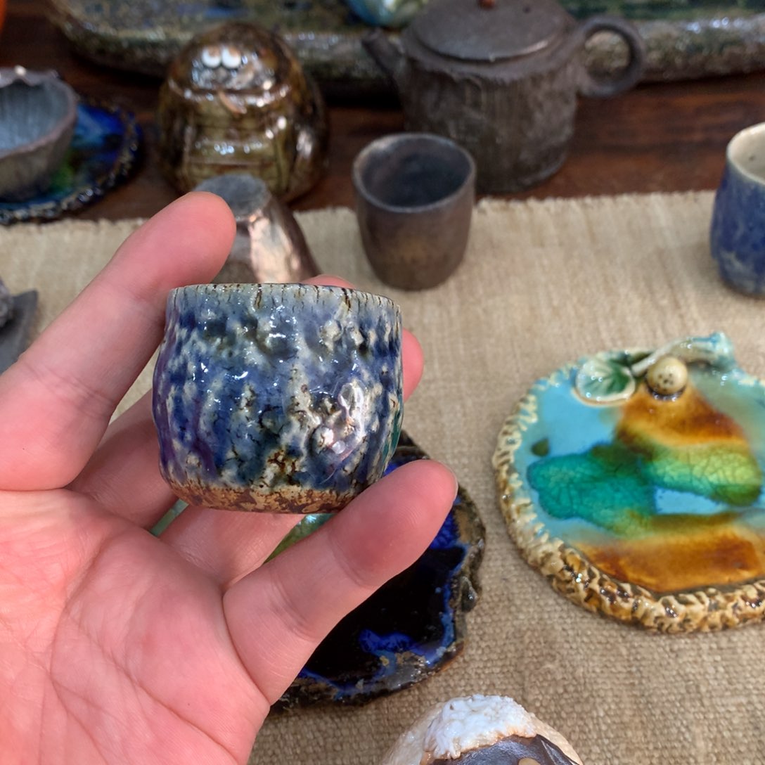 杯秋****者手工制作柴烧茶具