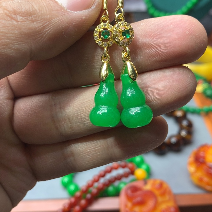 发饰发饰14K金镶嵌耳饰