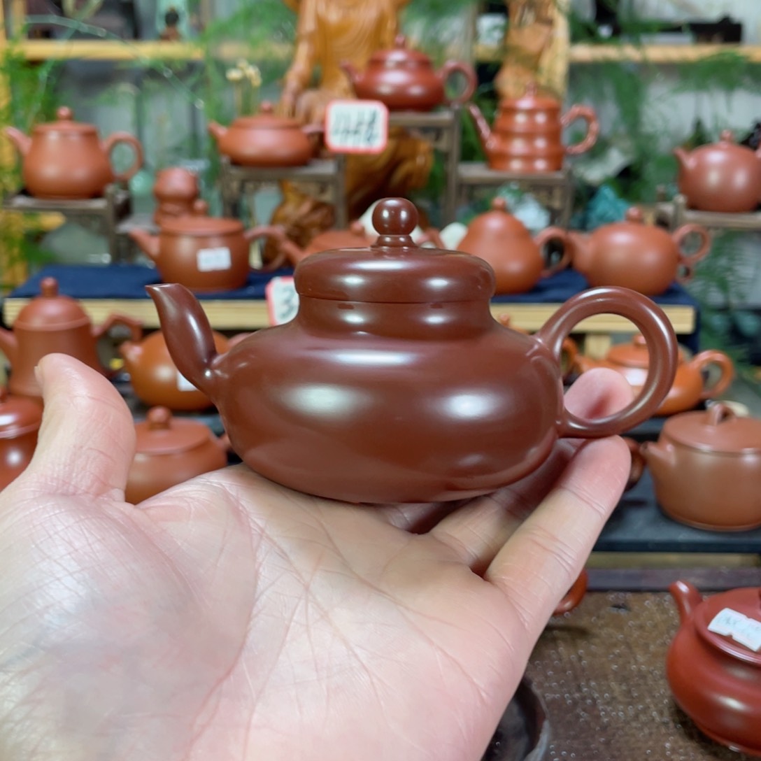 紫砂茶壶伟黑金刚梨壶