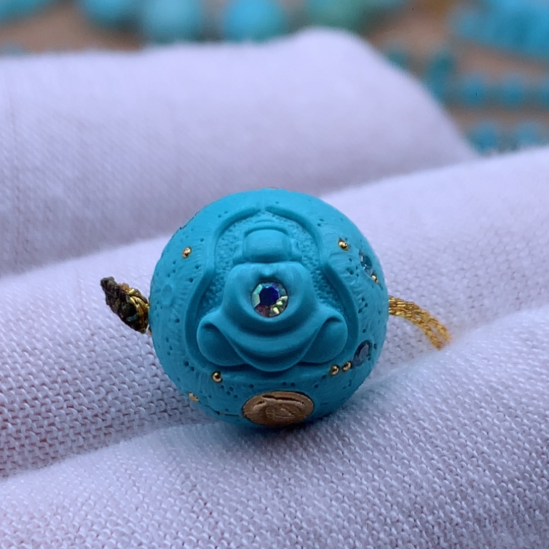 绿松石18K金镶嵌珠宝奇石