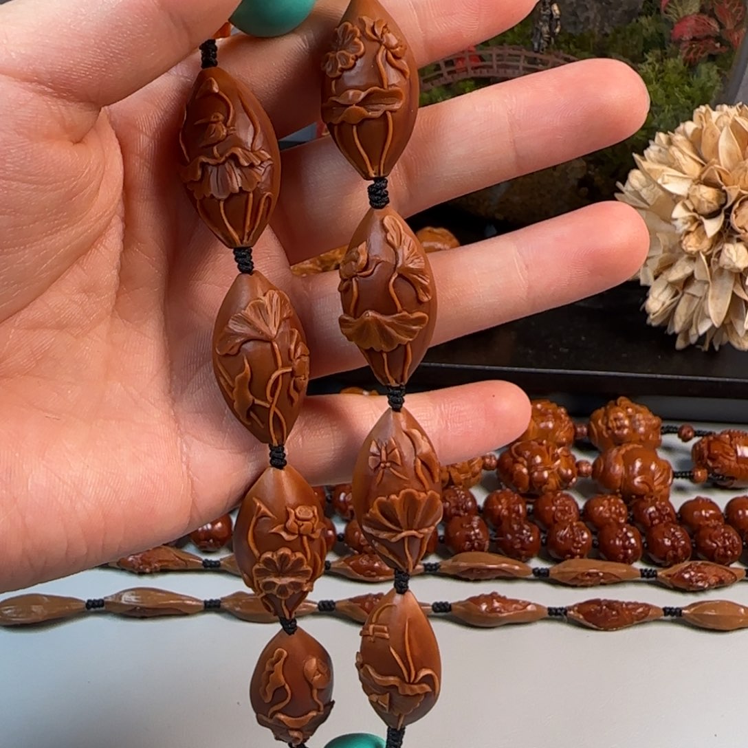 橄榄核手串/手链李旭 16二花核荷塘月色