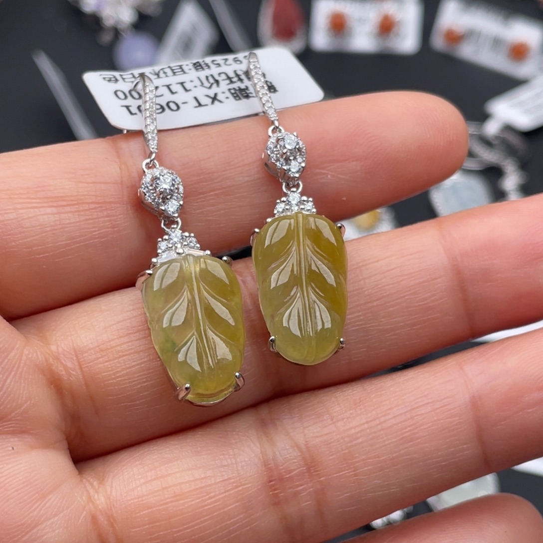 翡翠银S925镶嵌吊坠(不含链)