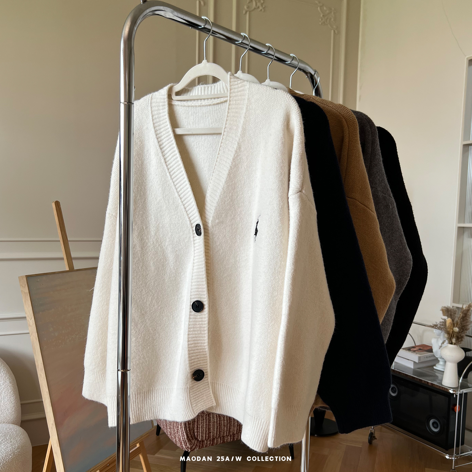 maodan/猫单【简系保罗】孕妇装秋季新品时尚洋气百搭休闲针织外套