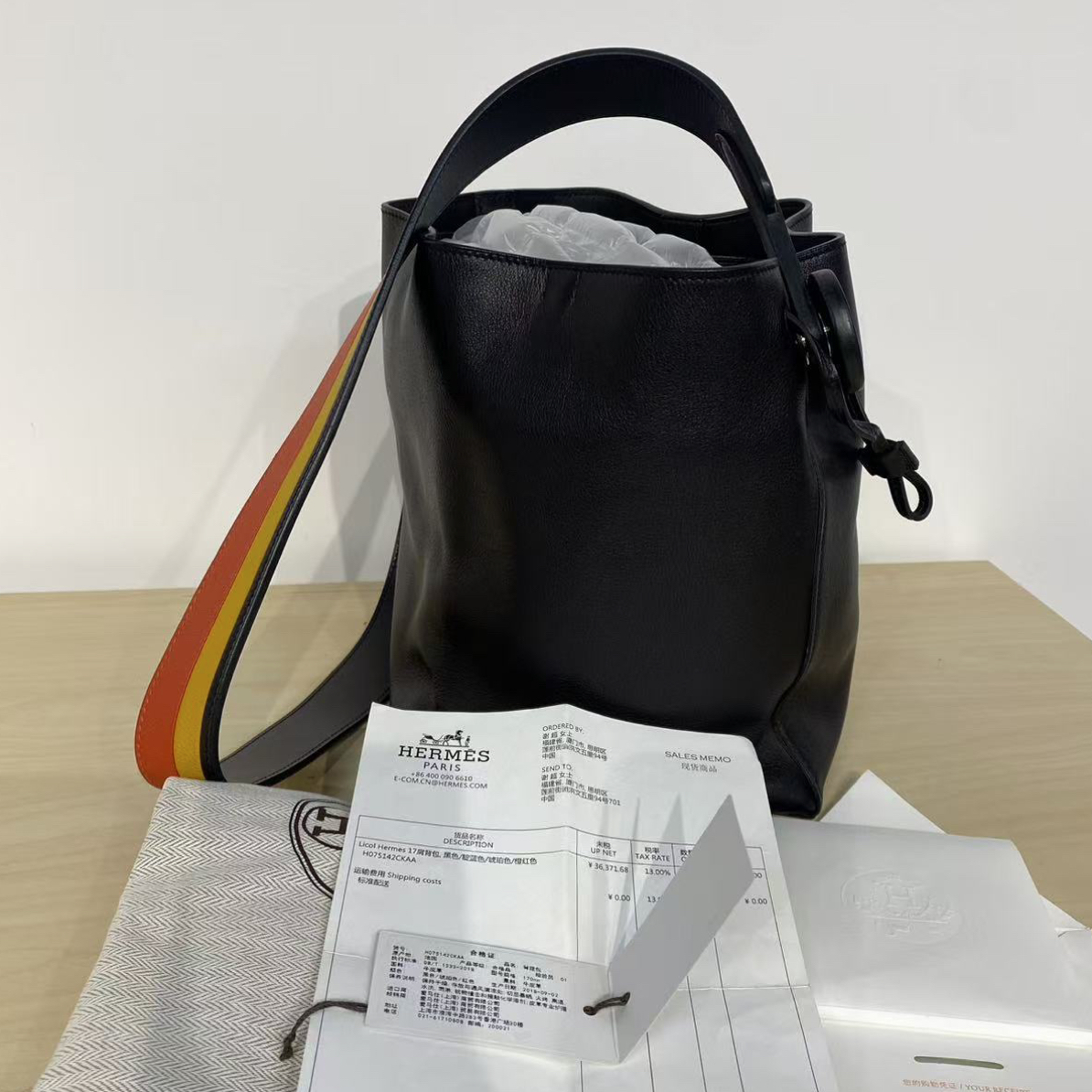 99新 Hermes/爱马仕 爱马仕Licol 17水桶c背提包