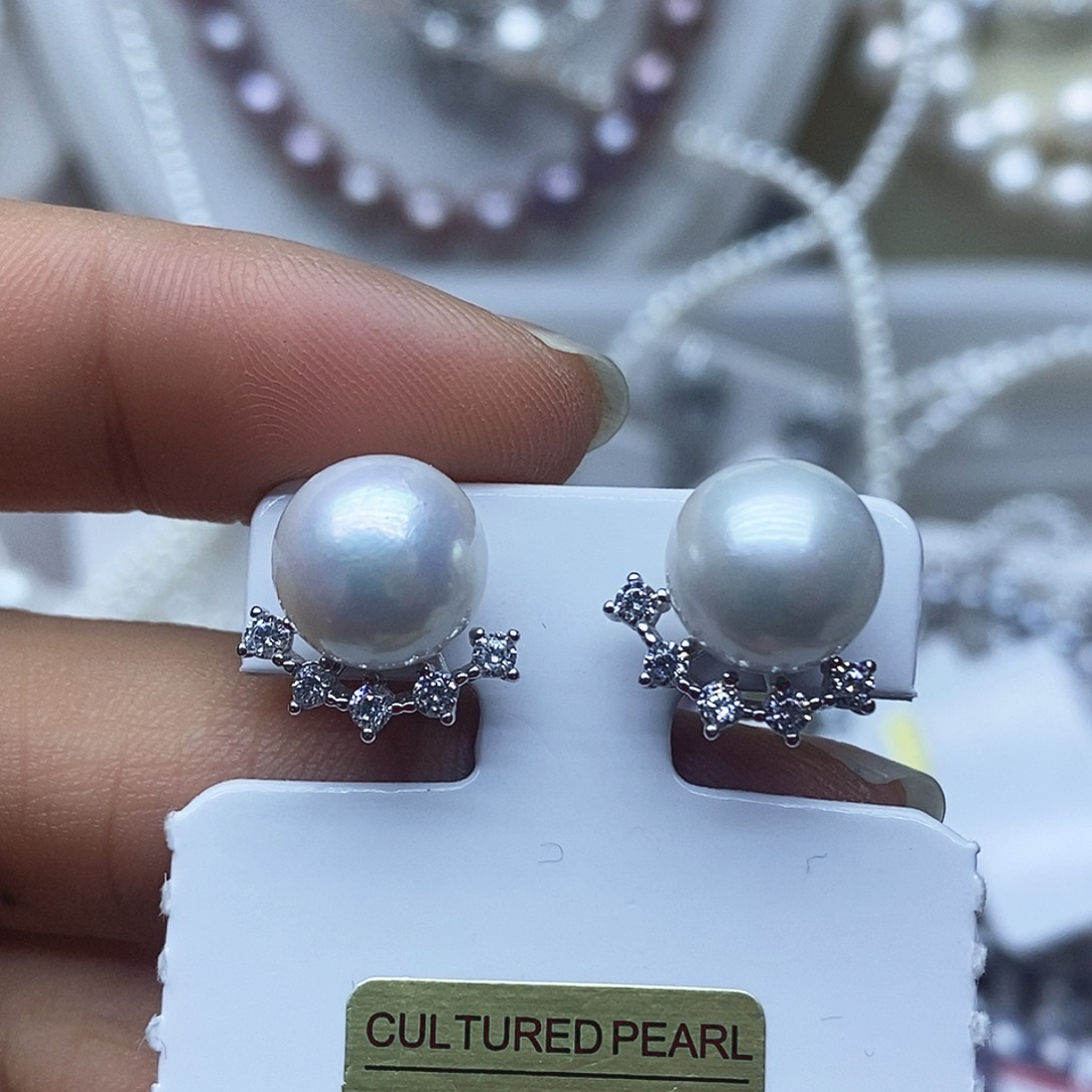 未镶嵌淡水珍珠耳钉